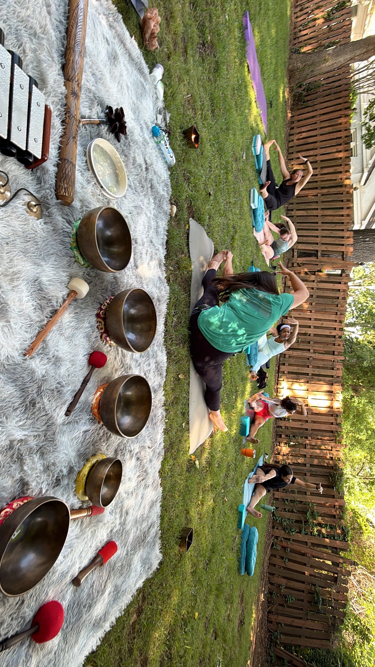 Relaxing sound healing moment