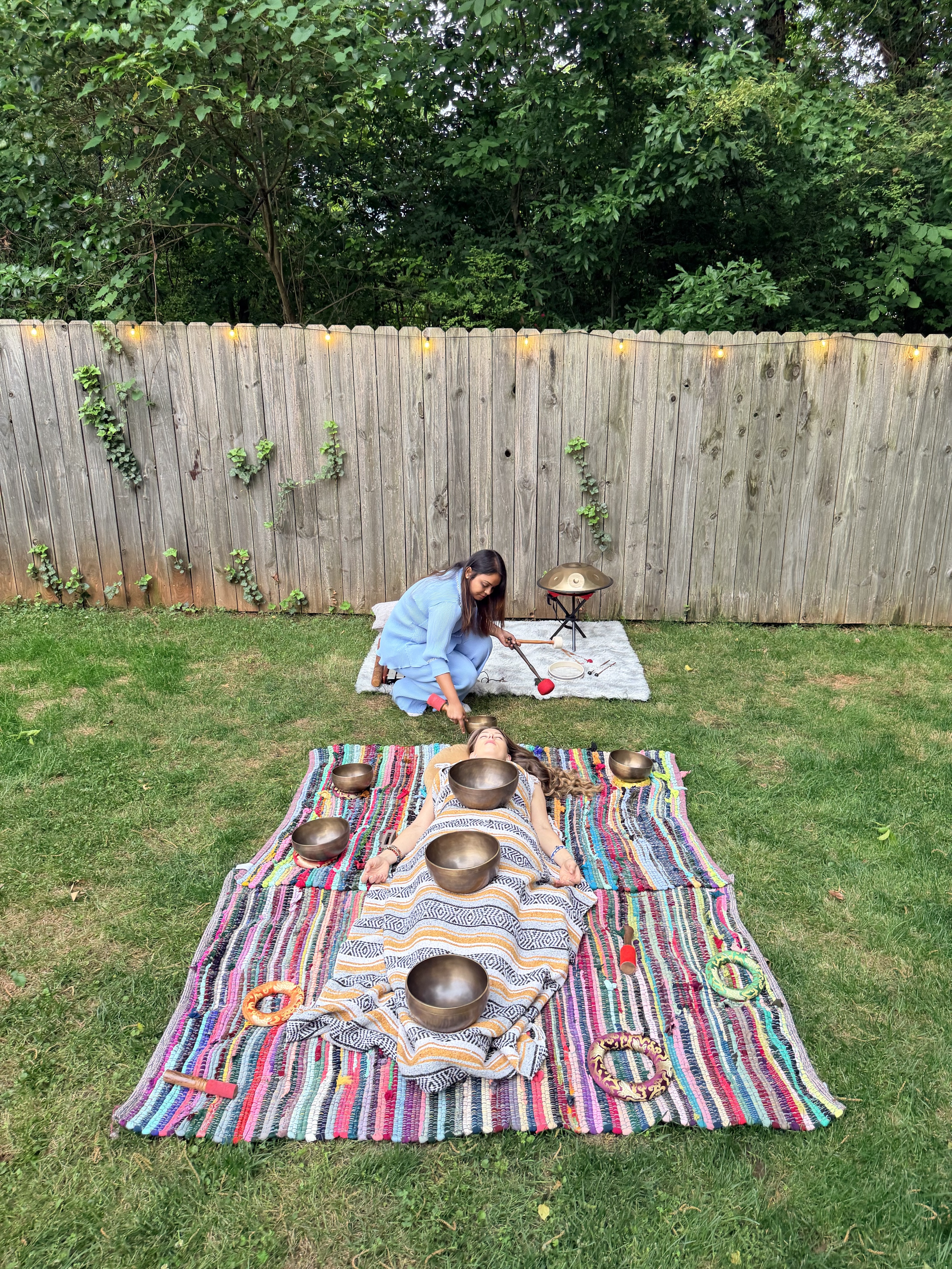 Sound bath event moment